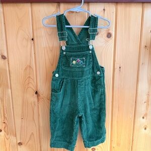 Cherokee Green Corduroy Kids Overalls